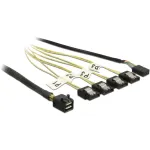 Laidas DeLOCK Mini SAS HD SFF-8643 į 4xSATA 7p 1 m