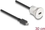 DeLOCK 88184 USB 2.0 laidas USB B 0,3 m juodas sidabrinis
