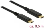 USB kabelis DeLOCK 85529 USB 3.2 Gen 2 0,5 m USB-C juodas