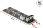 Adapteris M.2 Key B į SATA 7 kontaktų (vertikalus) DELOCK 64290