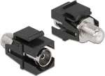Keystone modulis IEC moteri&scaron;ka į F moteri&scaron;ka juoda DeLOCK 86855