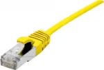 Dexlan 858711 Cat6A S/FTP (PiMF) tinklo laidas, itin plonas, be halogenų, su apsauga nuo užkibimo, 3 m, geltonos spalvos