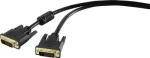 DVI laidas Renkforce 1404065, 1,80 m, juodas, 24+1 kontaktas