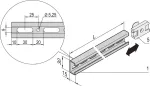 SCHROFF C-RAIL F.600W CABINET 450L 4X - stovo aksesuaras (22114455)