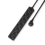ACT maitinimo juosta, 6 lizdai, 3 m, juoda