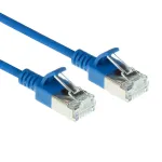 ACT Blue 2 m LSZH U/FTP CAT6A duomenų centro plonas jungiamasis kabelis su apsaugotais RJ45 ki&scaron;tukais