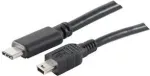 USB laidas ShiverPeaks BS77144-3.0 3 m USB-C į Mini-USB B juodas