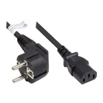 Netzkabel Schutzkontakt-Stecker Typ E+F (CEE 7/7, gewinkelt) an C13 (gerade), schwarz, 1,00 mm&sup2;, 2,5 m, Good Connections&reg; (P0130-S025)