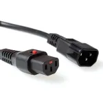 ACT maitinimo laidas C13 IEC Lock - C14 juodas 1,5 m, PC1003