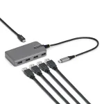 StarTech.com 4 prievadų USB-C &scaron;akotuvas, 5 Gbps, maitinamas i&scaron; magistralės, USB-C į 4x USB-A su USB-C papildomu maitinimo įėjimu, 30 cm laido, ne&scaron;iojamas stalinio/ne&scaron;iojamojo kompiuterio USB &scaron;akotuvas