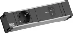 Bachmann CONI BM0023770 įmontuojamas modulis 1x CEE7/3 ki&scaron;tukinis lizdas 1x USB-C/C 100W juodas L=0,2m