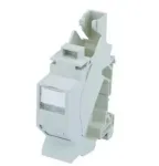 RJ-45 lizdo modulis Teleg&auml;rtner J00023A0206, Cat.6A, T568B, &scaron;viesiai pilkas (RAL 7035), montavimui ant TH35 DIN bėgelio
