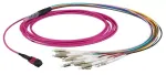 EFB Elektronik MTPF12LCOM5-5 MTP/F &ndash; 12x LC &scaron;viesolaidinis komutacinis kabelis, OM5 50/125 &micro;m, LSZH, 5 m, limetinės žalios spalvos