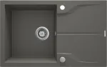 DEANTE 1-Bowl Granite Composite Kitchen Sink with Integrated Drainer - Black (Nero) 780x435mm