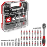 EINHELL-KWB Lizdų ir antgalių rinkinys 1/4 colio, 37 dalių L-CASE dėkle