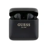 Guess Printed Logo True Wireless Stereo Bluetooth Earbuds su Įkrovimo Dėklu (Juoda)