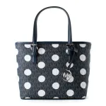 Michael Kors Jet Set Travel Crossbody Bag Navy Blue Signature Coated Canvas