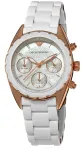 Armani AR5943 moteri&scaron;kas rožinio aukso nerūdijančio plieno chronografo laikrodis 35 mm