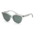 ARMANI EXCHANGE moteri&scaron;ki akiniai nuo saulės AX4148SU83607 permatomi pilki kvadratiniai rėmeliai pilki lę&scaron;iai 56 mm