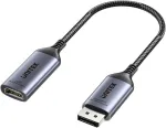 UNITEK DisplayPort 1.4 į HDMI 2.1 adapteris, 8K@60Hz, aktyvus, aliuminis