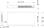 Hikvision DS-3E1528P-EI 24 prievadų Gigabit PoE+ valdomas jungiklis