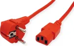 ROLINE maitinimo kabelis IEC320 C13, tiesus, raudonas, 3 m