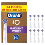 Oral-B IO Series Radiant White Original &scaron;epetėlių galvutės dantų balinimui 8 vnt.