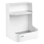 Ergo Office ER-442 po stalu montuojama dėžutė-organaizeris su lentyna aksesuarams, balta, maks. 5 kg