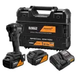DEWALT DCF86MM2T-QW 18V XR be&scaron;epetėlis suktuvas su 2x4.0Ah akumuliatoriais, įkrovikliu ir TSTAK dėklu