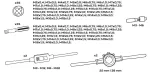 NEO TOOLS 110 dalių metrinis sriegių pjovimo ir remonto rinkinys su HSS įrankiais, reguliuojamais rakteliais ir metaliniu dėklu