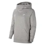 Nike Essentials moteri&scaron;kas su gobtuvu su piltuvėlio formos apykakle, tamsiai pilkas melanžas, S dydis