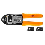 NEO TOOLS 01-501 12 dalių kombinacinių raktų rinkinys, metrinis, chromo-vanadžio plienas, matinis chromas, 6-22 mm, su ritininiu dėklu