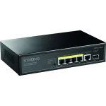 Strong SW5011POE+ 8 prievadų Gigabit PoE+ komutatorius, 120W biudžetas, metalinis, be ventiliatoriaus