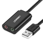 UGREEN USB į 3,5 mm i&scaron;orinį stereo garso adapterį - juoda