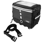 NEO TOOLS Bike Bag 1,5 L juodas, vandeniui atsparus rėmo krep&scaron;ys su at&scaron;vaito logotipu