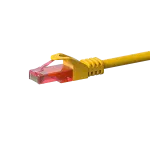 DSIT CAT6 U/UTP eterneto jungiamasis laidas, 1 m, geltonas, 100% varis