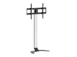 Grindinis TV stovas EQUIP 650614 37&ndash;86 colių ekranams, iki 45 kg, VESA 100x100&ndash;600x400, auk&scaron;tis 900&ndash;1100 mm, pakreipimas -10&deg; iki 5&deg;, sidabrinis