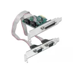 DeLOCK PCIe 1.1 Low-Profile adapteris &ndash; lygiagretusis prievadas + 2x RS-232 (90413)