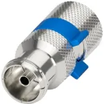 Ki&scaron;tukinis lizdas IEC/Koax, lengvas montavimas (sidabrinis/mėlynas, 6,5&ndash;8,0 mm)