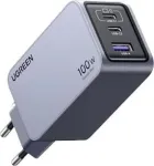 UGREEN 100W GaN Tech Nexode Pro greitas sieninis įkroviklis, 1x USB-A ir 2x USB-C, Space Grey (15203)