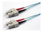 Ekivalan OM3 duplex komutacinis kabelis, 50/125 &micro;m, SC/SC, akvamarino spalvos, 10 m COZOM3DCDC2SA0100A