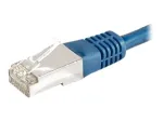 EXERTIS CONNECT 859515 Cat6a F/UTP komutacinis kabelis, 0,15 m, mėlynas, 10 Gbps, Slim Boot