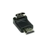 Good Connections HDMI adapteris 19 kontaktų, ki&scaron;tukas į lizdą, kampu žemyn, juodas (HDMI-FMWU)