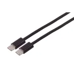 S CONN MAXIMUM CONNECTIVITY USB-C į USB-C įkrovimo kabelis, 240W, USB 2.0, pintas tekstilės, 1m, juodas 14-22025