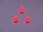 EUROPALMS LED shot glass 2cl su kauliukų žaidimu, raudonos spalvos, 3 vnt. 83309050