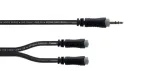 Cordial 14883 3,5 mm stereo Y-adapterio kabelis, 1x Jack tėvas į 2x Jack motinėlę, 0,3 m, juodas