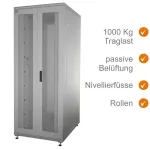 IT-BUDGET 19 inch serverinė spinta SRK 42U 800x1000 mm perforuotomis dvigubomis durimis, &scaron;viesiai pilka 90ITB19SRK42810DTGN