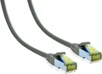 IT-BUDGET Full Copper Premium tinklo kabelis (patch) - Cat.6A su Cat.7 kabeliu - 600 MHz - be halogenų - PoE+ - 10Gbit - pilkas - 0,5 m 90ITB6A7PK05G