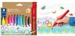 STAEDTLER Noris jumbo flomasteriai, 3,0 mm, trikampio formos, nuplaunami, papildomas 10 vienetų paketas 328-B C10P