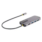 StarTech.com USB-C kelių prievadų adapteris, 4K 60Hz HDMI vaizdas, 3 prievadų 5Gbps USB &scaron;akotuvas, 100W Power Delivery perdavimas, GbE, 30 cm laidas, mini kelioninis dokas, ne&scaron;iojamojo kompiuterio dokavimo stotelė